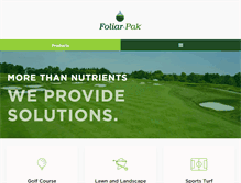 Tablet Screenshot of foliarpak.com